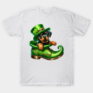 Rottweiler Dog Shoes For Patricks Day T-Shirt